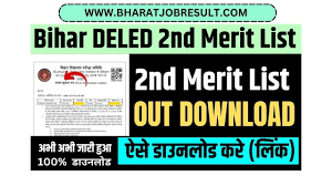 Bihar Deled 2nd Merit List 2023 Download Link