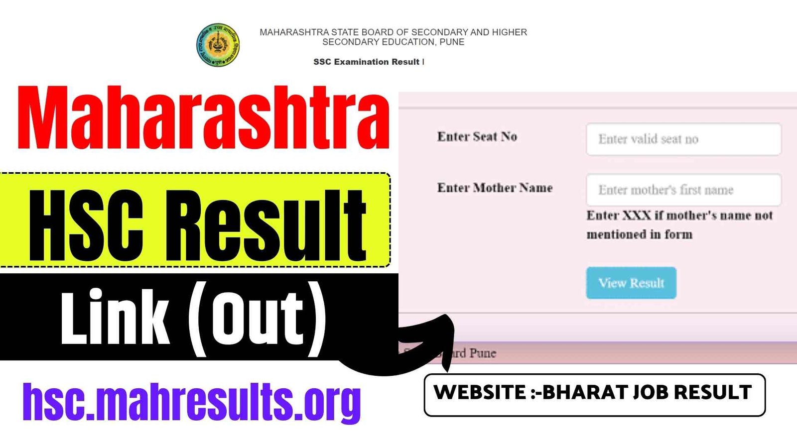 hscresult.mkcl.org HSC Result 2024 Maharashtra Link (Out) hsc.mahresults.org.in HSC E-Marksheet