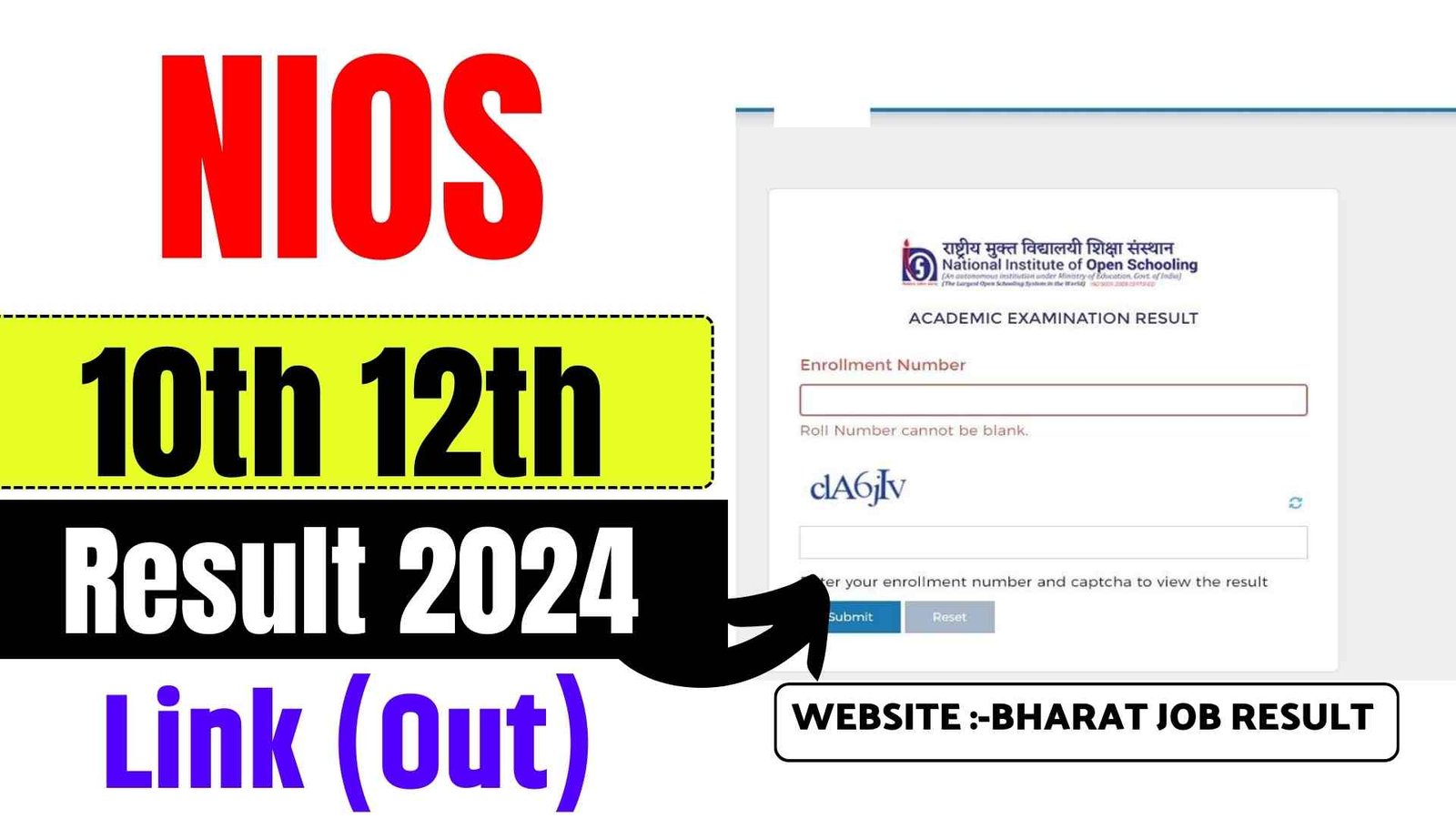 NIOS 10th 12th Result 2024 link check April Public exam marks sheet @ results.nios.ac.in