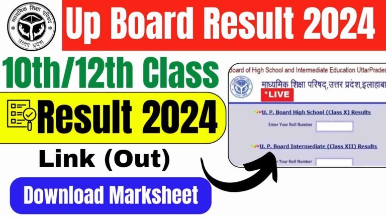 Upresults.nic.in 2024 Results Link (Out) UPMSP Class 10 & 12 Marksheet 2024 Pdf