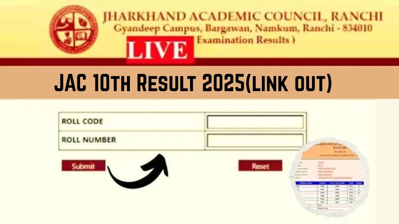 JAC 10th Result 2025 | Jharkhand Board Matric Result 2025  Direct Link