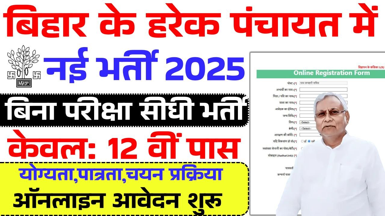 Bihar Gram Kachahari Sachiv Bharti 2025 बिहार ग्राम कचहरी 1,583 पदों पर भर्ती