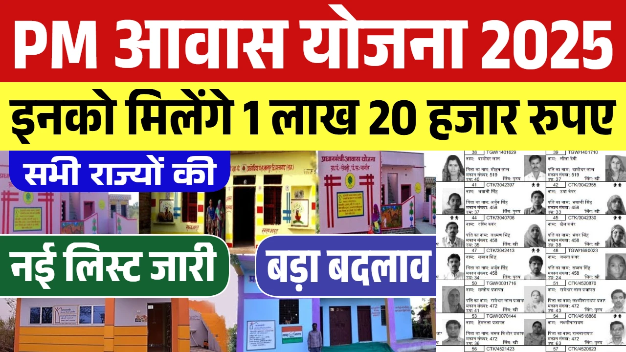 PM Awas Yojana Beneficiary List Check 2025 : प्रधानमंत्री आवास योजना की नई लिस्ट जारी, सभी के खाते में आने वाले हैं 120000 रुपए, यहां से देखें लिस्ट में अपना नाम