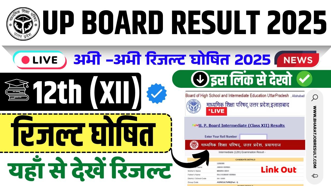 UP Board 12 Result 2025: UPMSP Class 12th Result Date At upmsp.edu.in