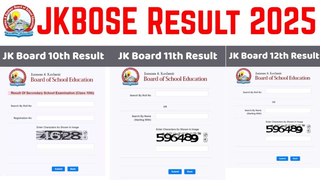 JKBOSE Result 2025: JK Board 12th Result | JK Board 10th Result 2025