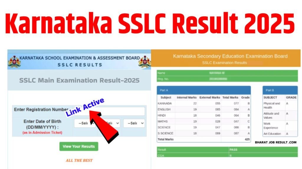 Karnataka SSLC Result 2025 Link Out