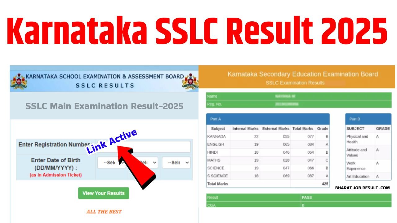 Karnataka SSLC Result 2025 Link Out