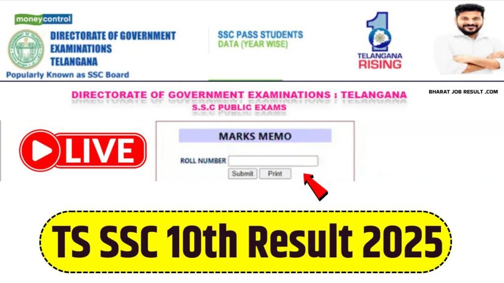TS SSC 10th Result 2025 Link Out | Telangana 10th Result 2025 Out