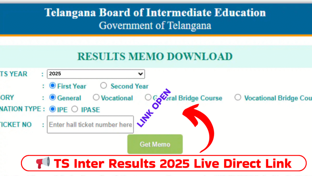 📢 TS Inter Results 2025 Live Direct Link