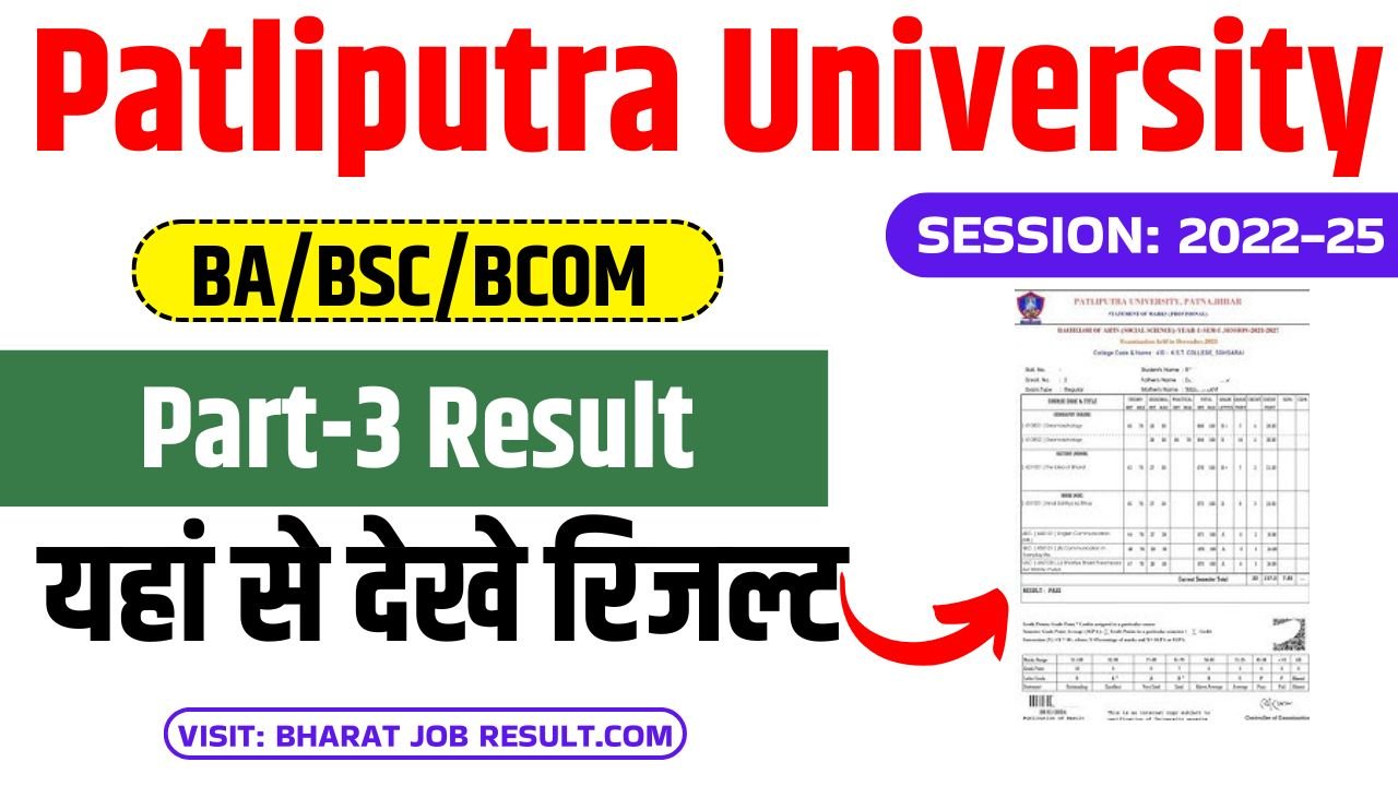 PPU Part 3 Result 2022-25 (जारी हुआ) Download Link 