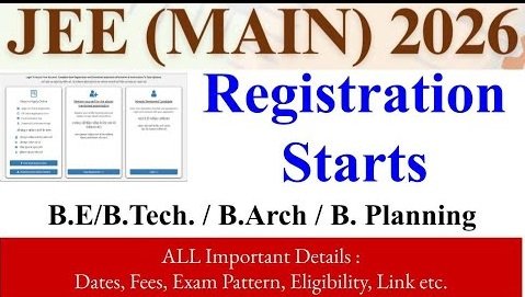 JEE Main 2026 : Apply Online,Eligibility, Exam Dates, Fee, and Pattern?