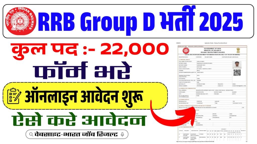 RRB Group D Recruitment 2026 Apply Online For 22000 Posts