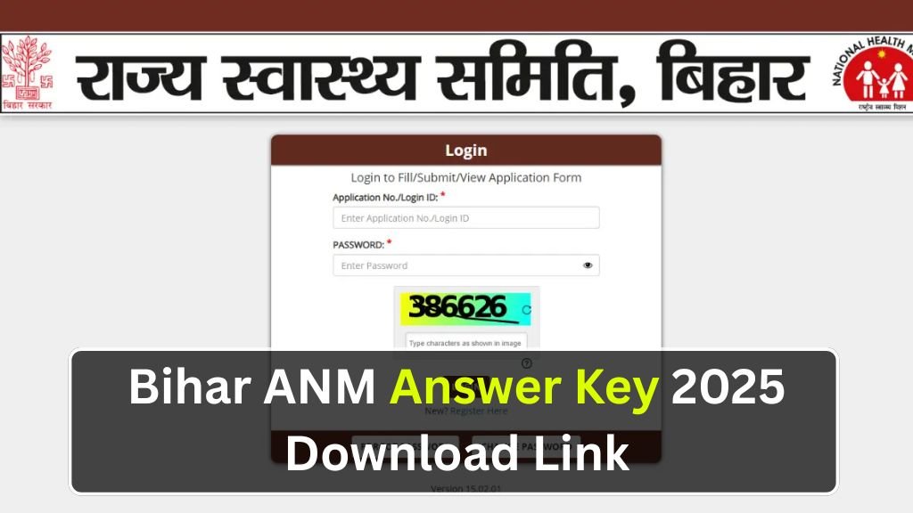 Bihar ANM Answer Key 2025 Download Link