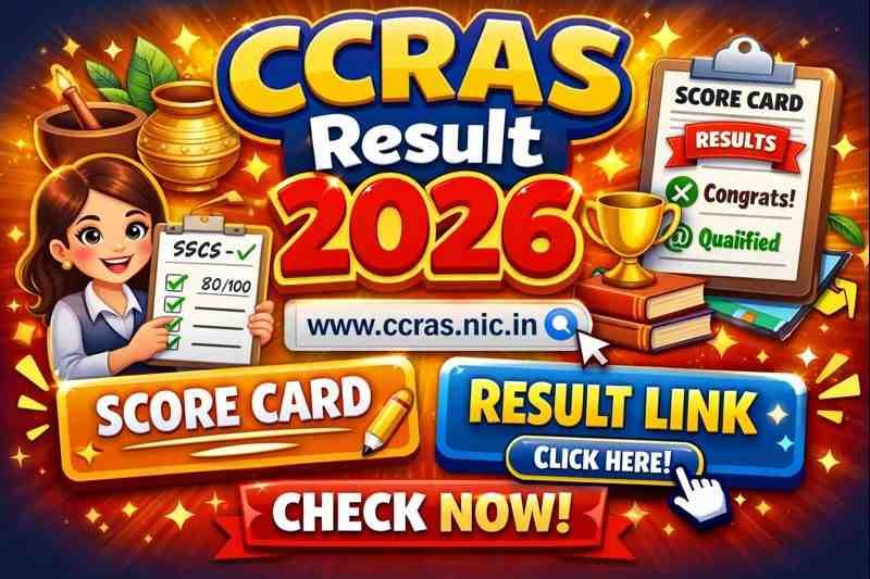 CCRAS Result 2026, Score Card and Result Link