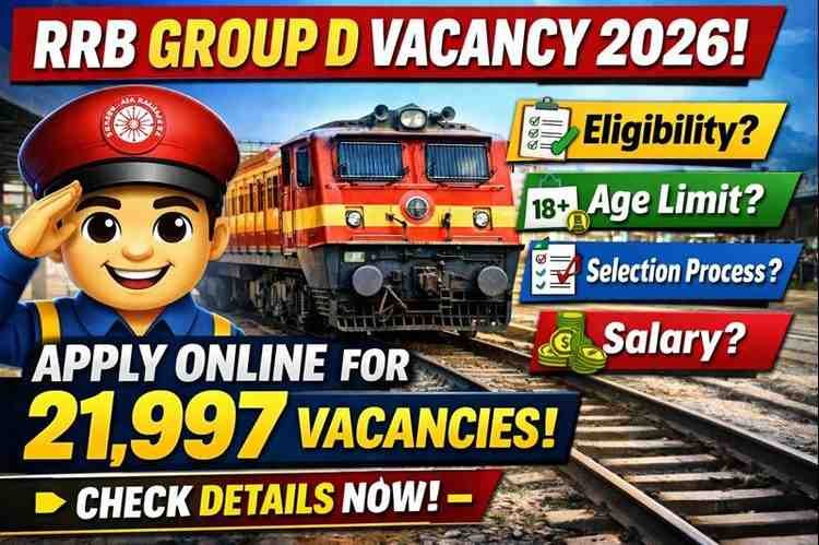RRB Group D Vacancy 2026 : Apply Online for 21997 Vacancies, Check Eligibility, Age Limit, Selection Process & Salary?
