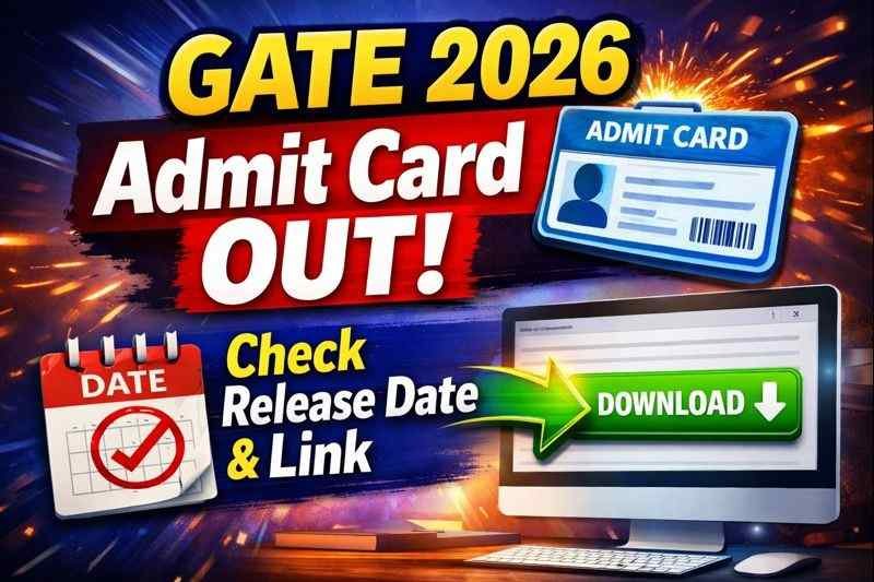 GATE 2026 Admit Card, Release Date, Direct Link here
