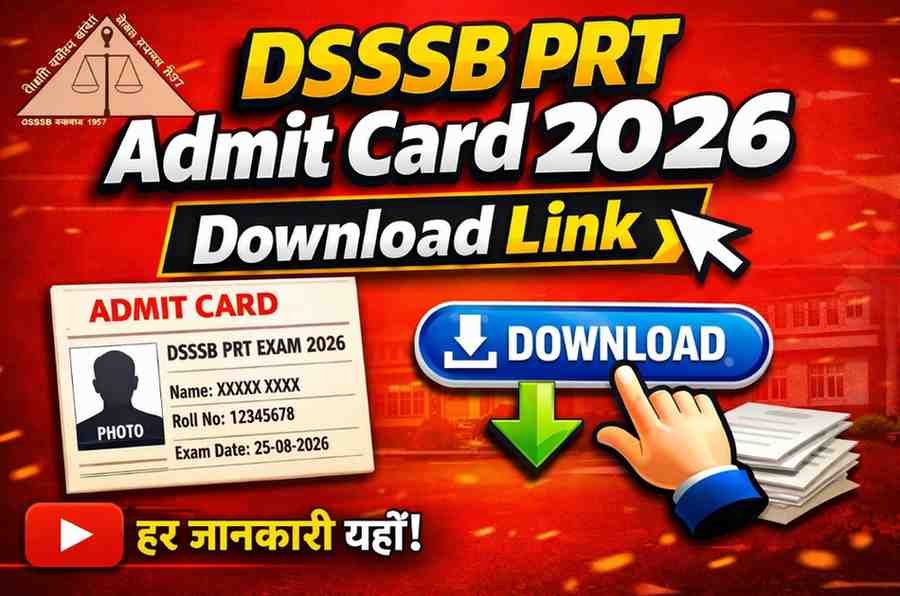 DSSSB PRT Admit Card 2026 - Download Link