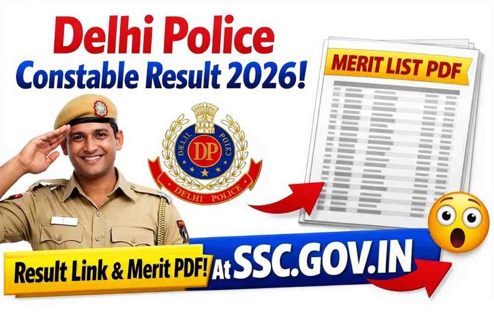Delhi Police Constable Result 2026 Link, Merit Result PDF at ssc.gov.in