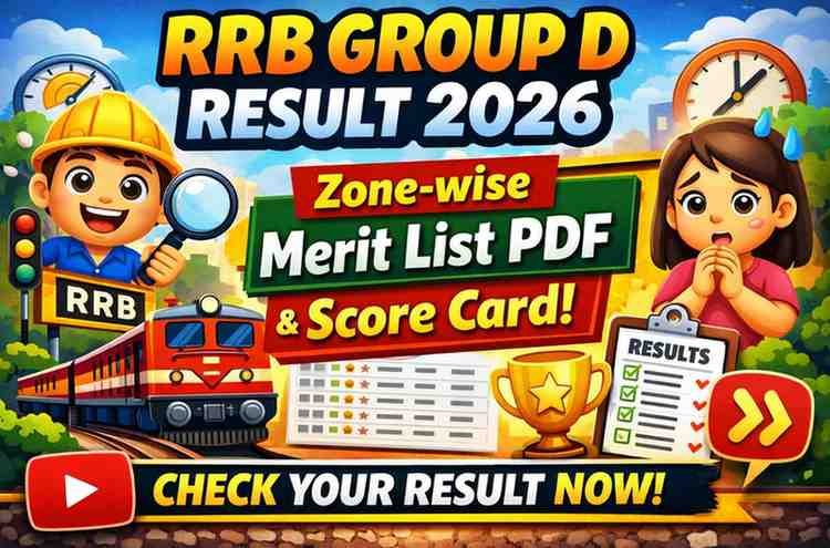 RRB Group D Result 2026, Zone-wise Merit List PDF & Score Card