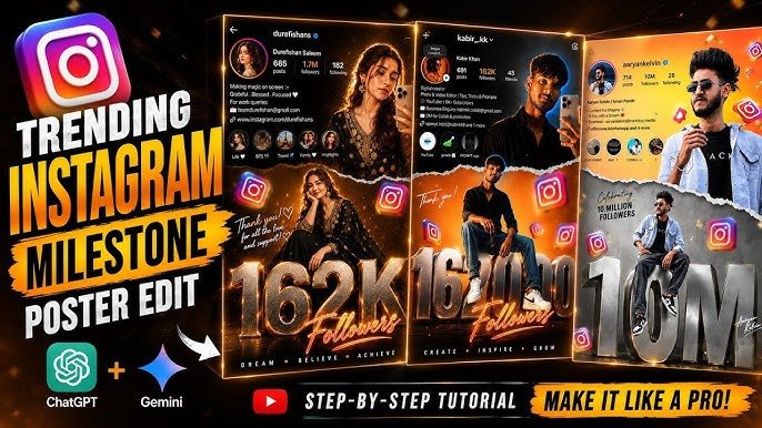 Instagram Milestone Photo Editing Prompts (ChatGPT, Gemini)