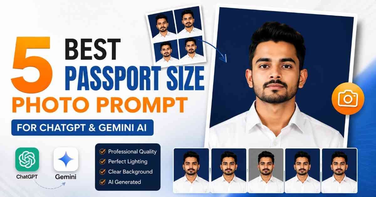 5 Best Passport Size Photo Prompt for ChatGPT & Gemini AI