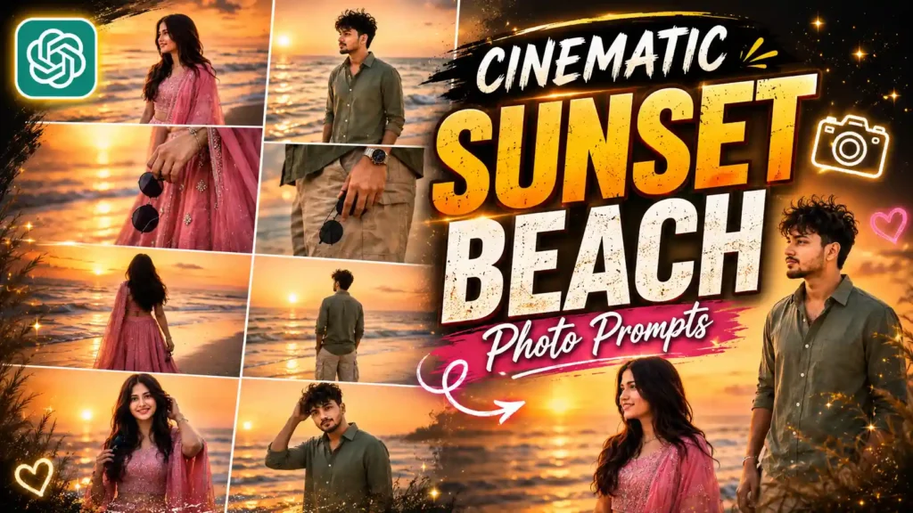 Cinematic Beach College Photo Editing Prompt