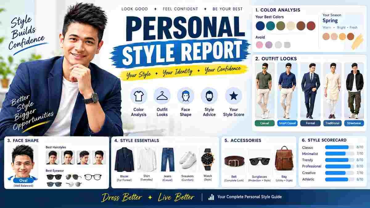 Image prompt: create a premium visual Personal Style Report