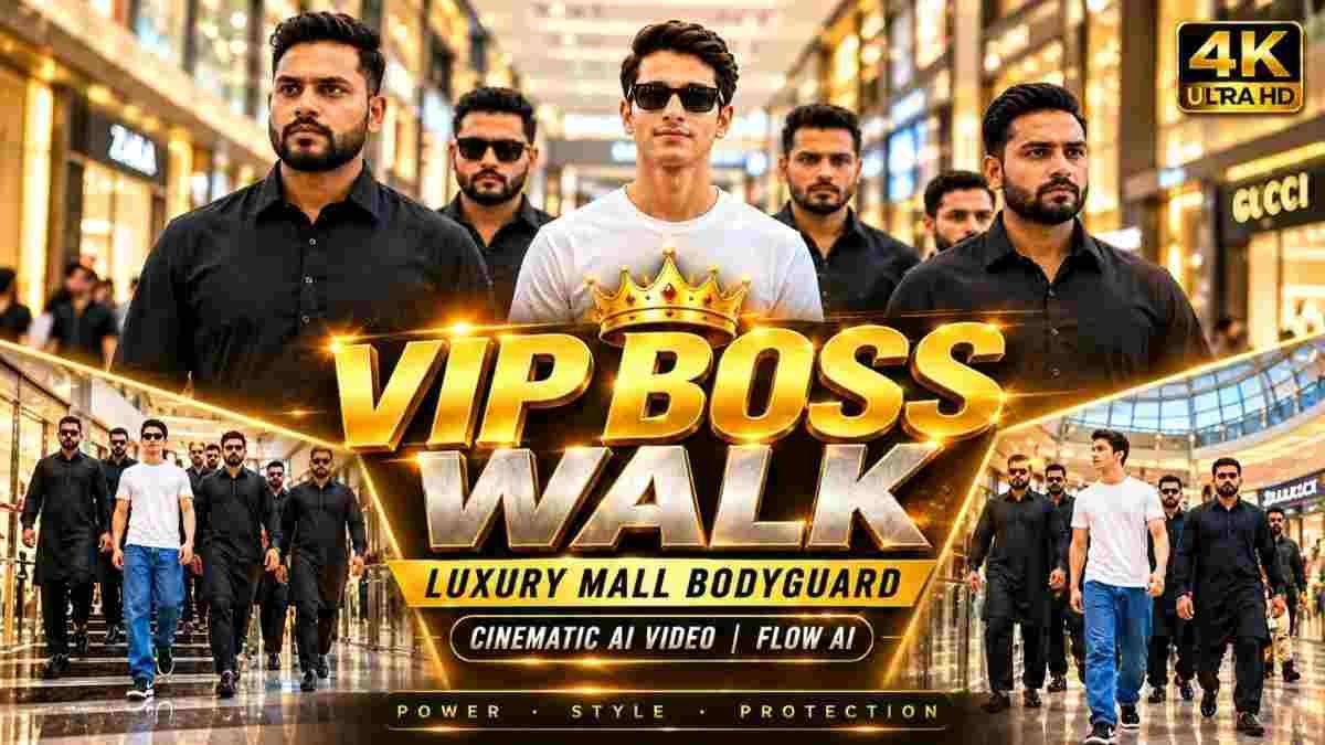VIP Boss Walk | Luxury Mall Bodyguard Cinematic AI Video | Flow AI