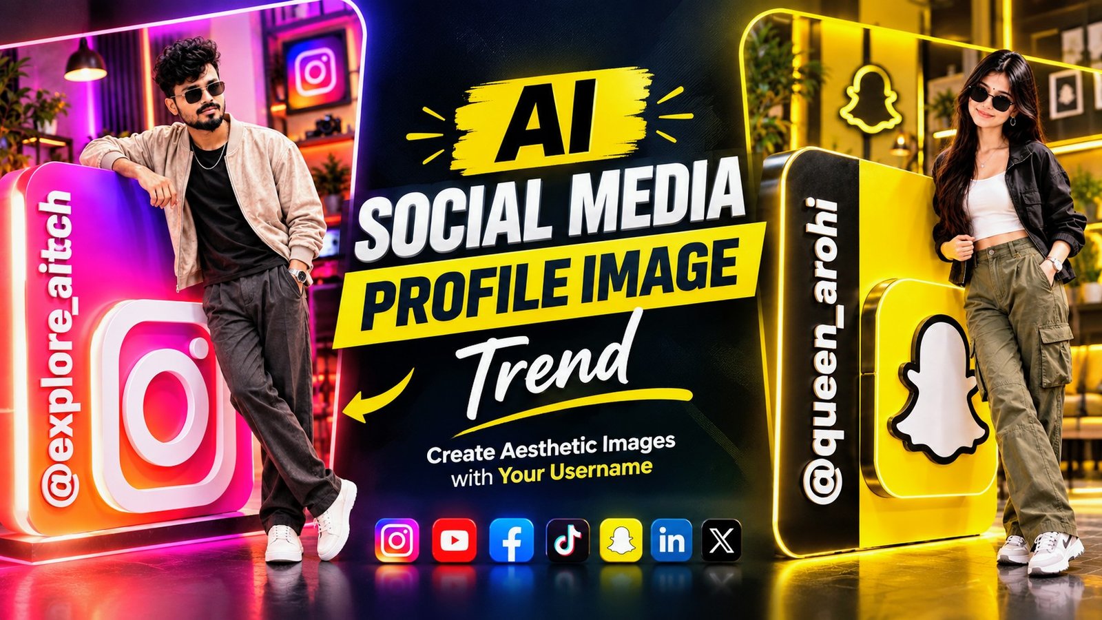 Create Viral AI Profile Image with Your Username