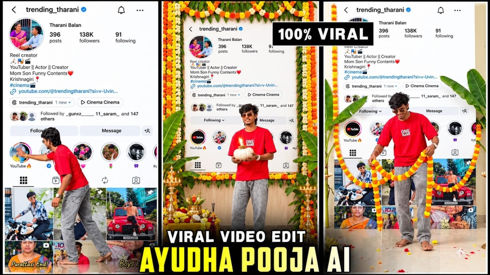 Create Viral Profile Puja Video Tutorial Using Al | HAPPY AYUDHA POOJA AI VIDEO