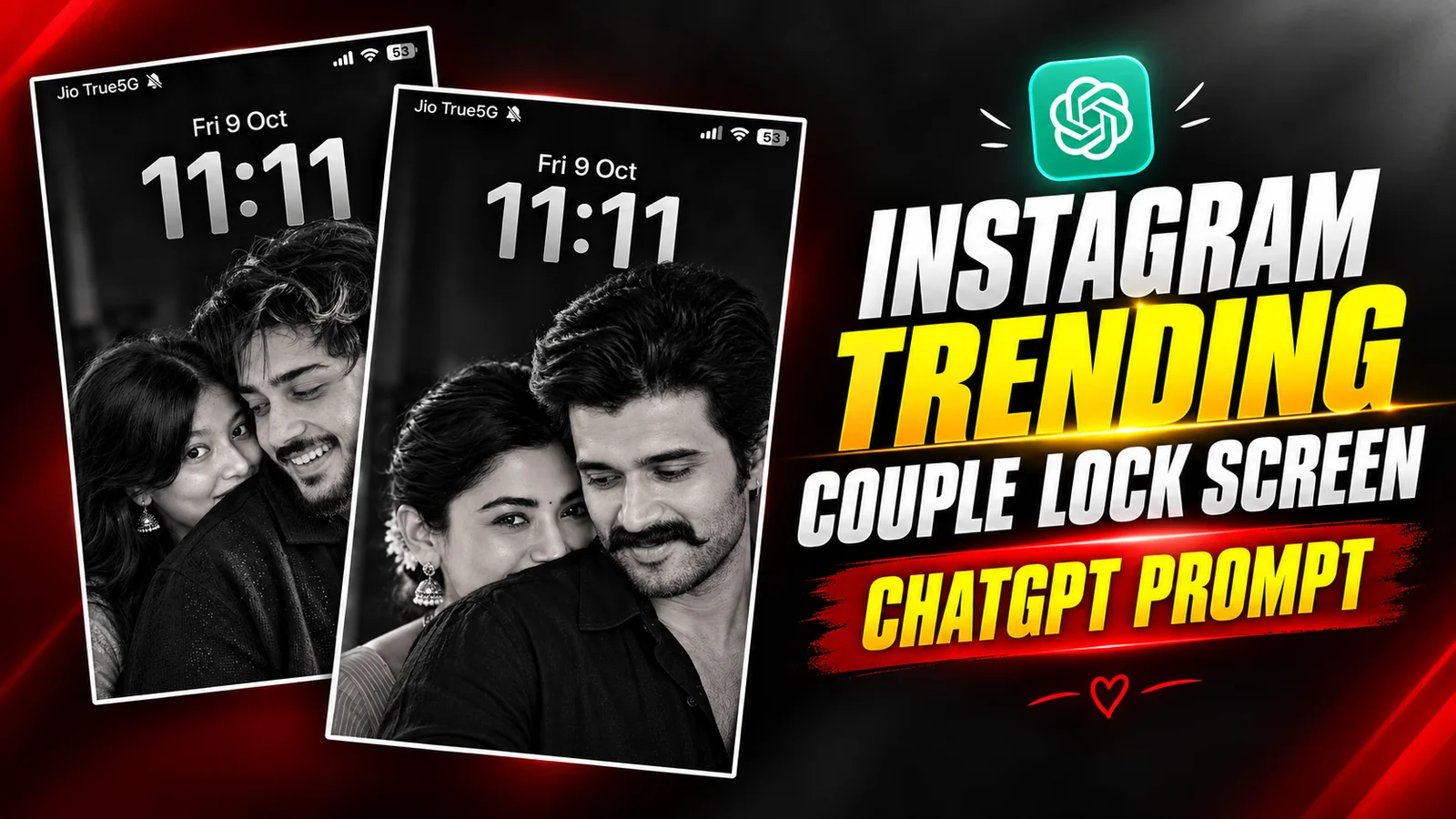 Instagram Trending Couple Lock Screen ChatGPT Prompt